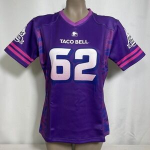 Taco Bell Live Mas Student Section #62 Purple Football Jersey Women's LARGE